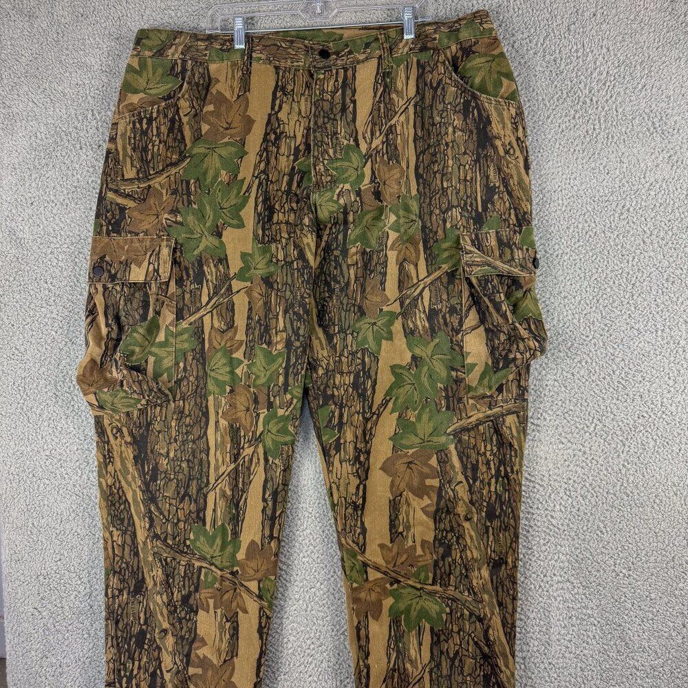 VTG Key Rebark Camo‎ Pants Mens XXL Camouflage BDU Cargo Hunting Made In USA